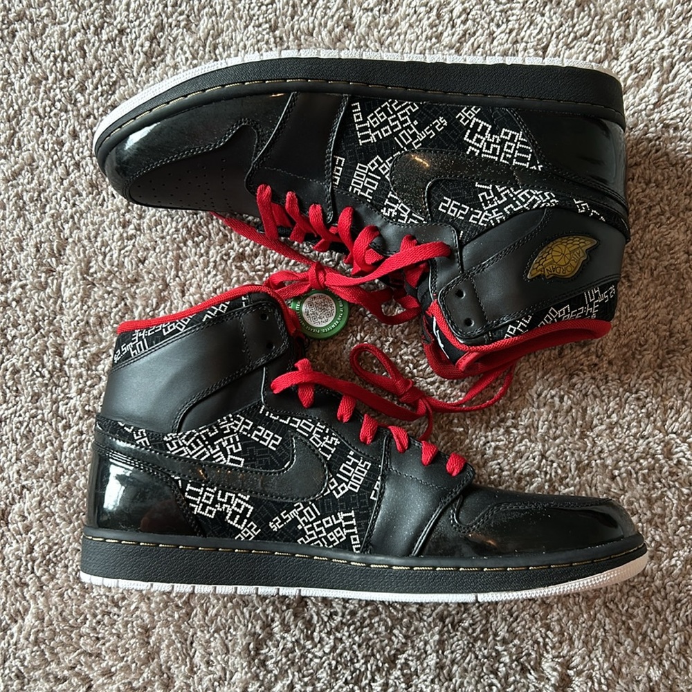 Air Jordan 1 Retro High HOF Hall of Game Black Red - Picture 4 of 6